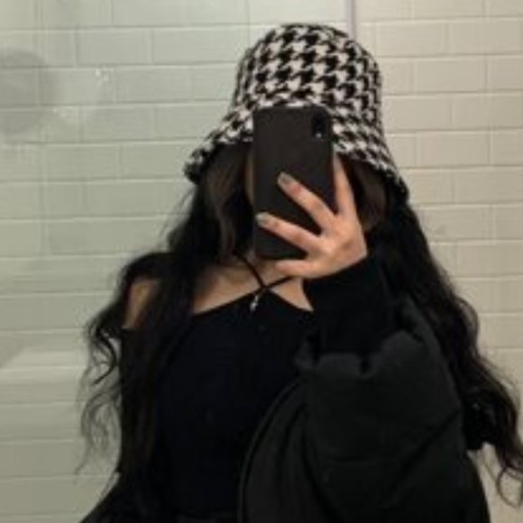 Houndstooth Bucket Hat black - Picture 6 of 11